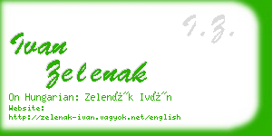 ivan zelenak business card